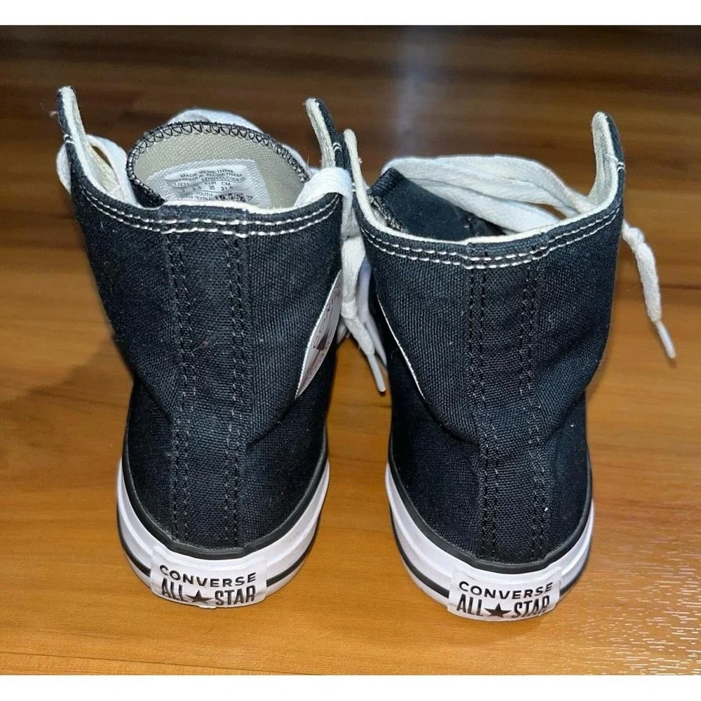 Kids Converse Chuck Taylor All Star High Top Black Lace Up Sneakers